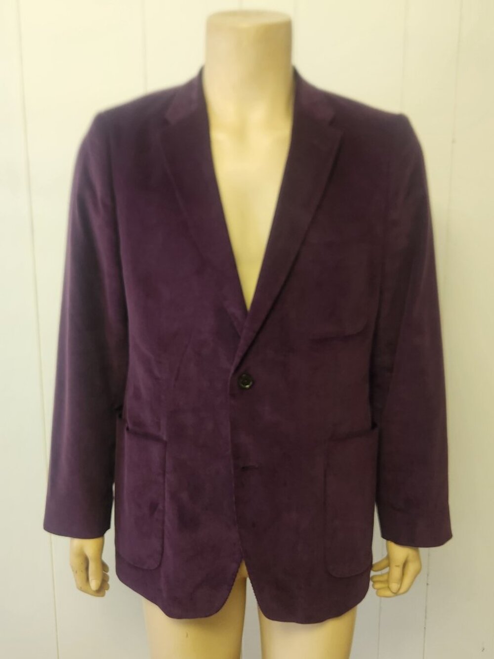 purple sport coat 44R Tommy Hilfiger cotton corduroy